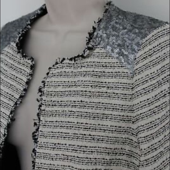 Tweed blazer by The Limited, sequined shoulders! - Picture 2 of 6